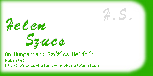helen szucs business card